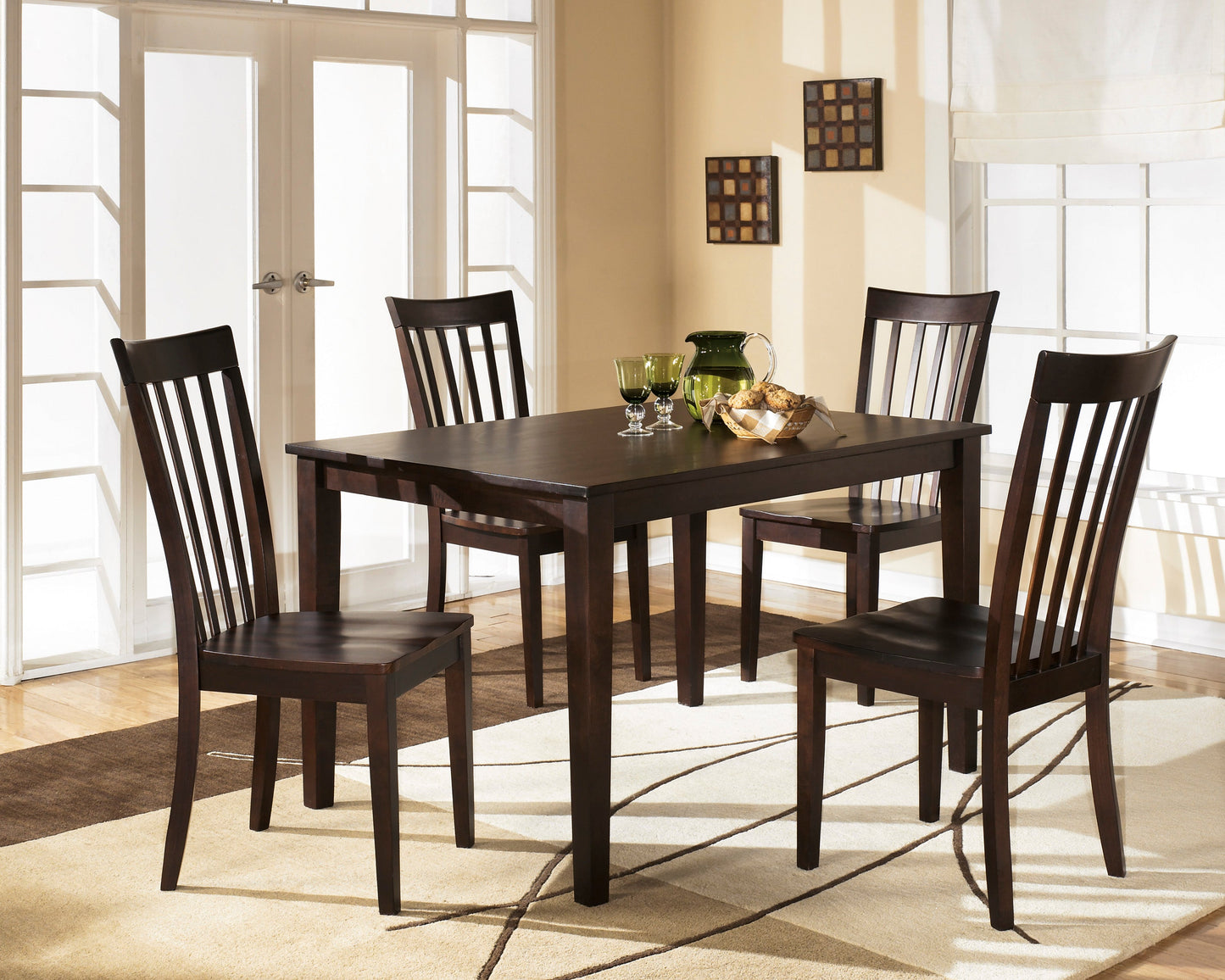 D258-225 - DINING TABLE - BLR WH