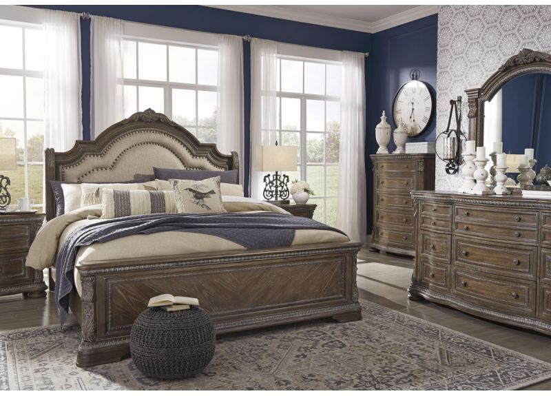 B803-54/57/97W1(4) - QUEEN SLEIGH BED - BLR WH