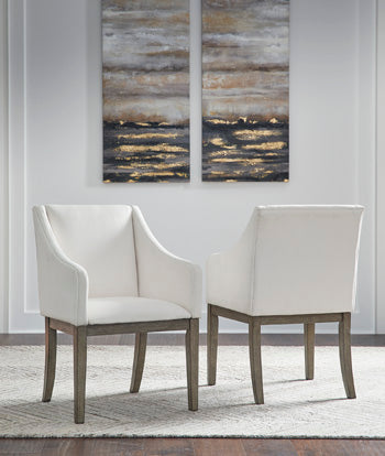 D970-01A(2) - DINING CHAIR - BLR WH