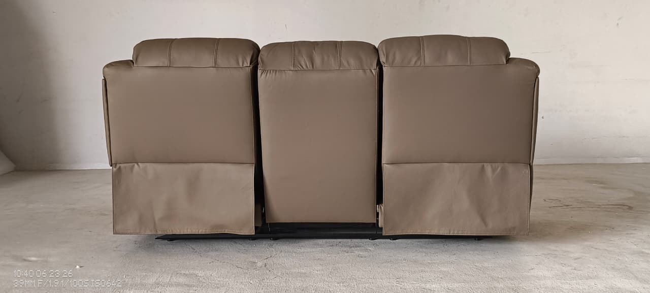 1238(2) - 3 SEATER RECLINER(MANUAL) - BLR WH