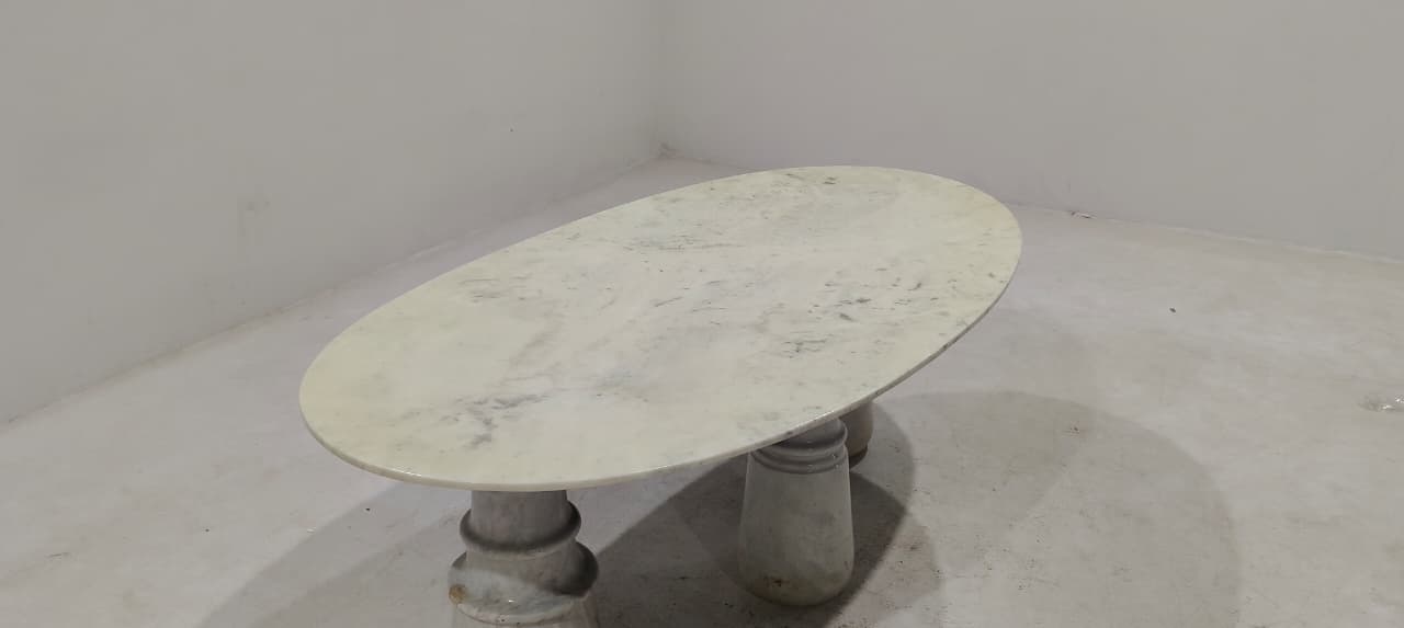 TRIO(3) - DINING TABLE - BLR WH