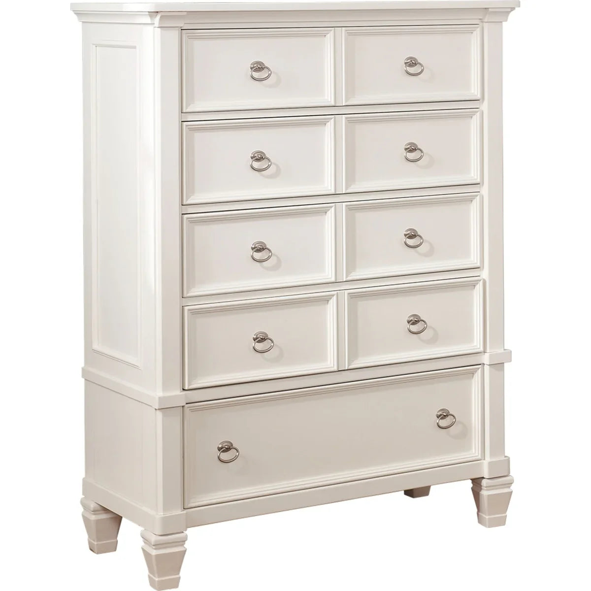 B672-46(7) - CHEST OF DRAWER - BLR WH