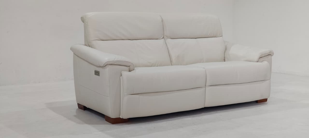 C063-N46-20(3) - 2 SEATER RECLINER(ELECTRIC) - BLR WH