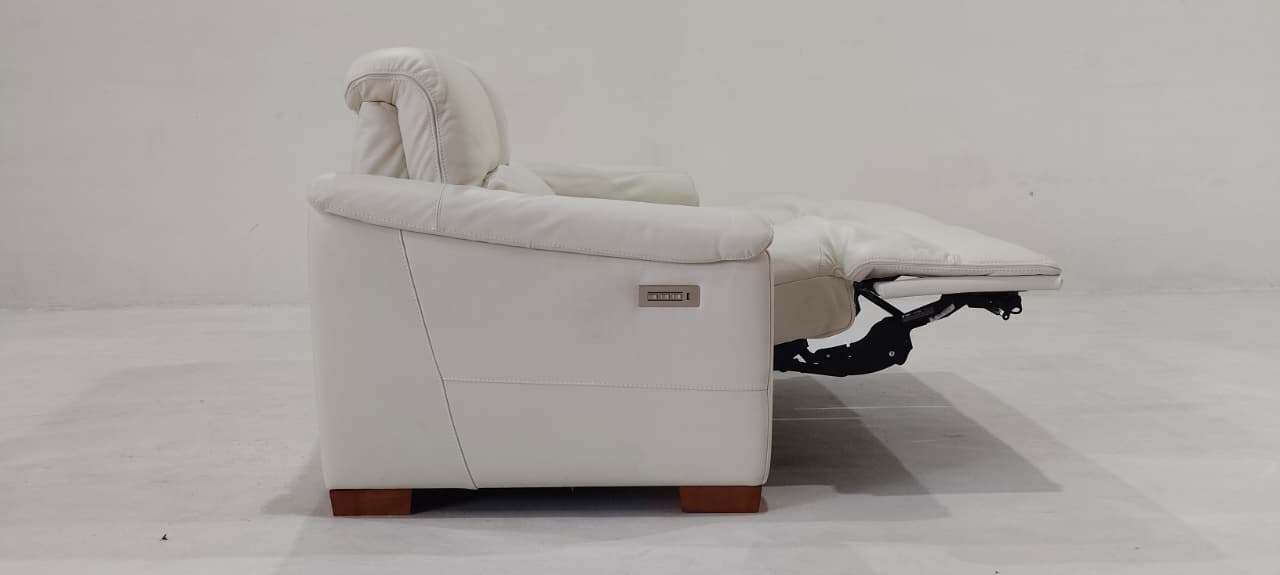 C063-N46-20(3) - 2 SEATER RECLINER(ELECTRIC) - BLR WH