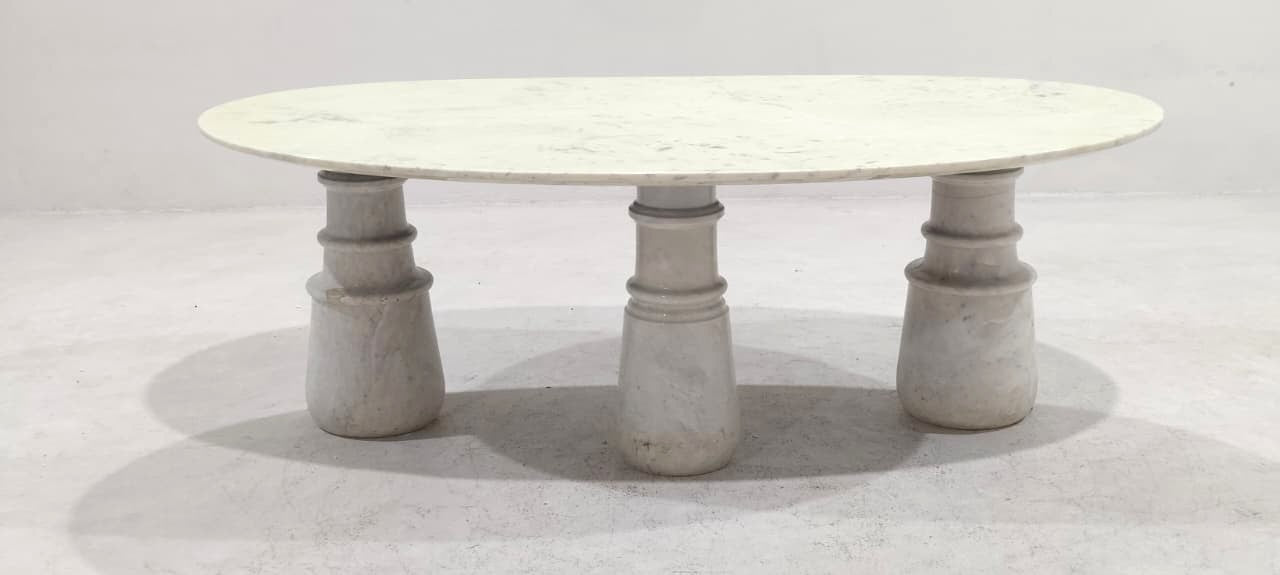 TRIO(3) - DINING TABLE - BLR WH