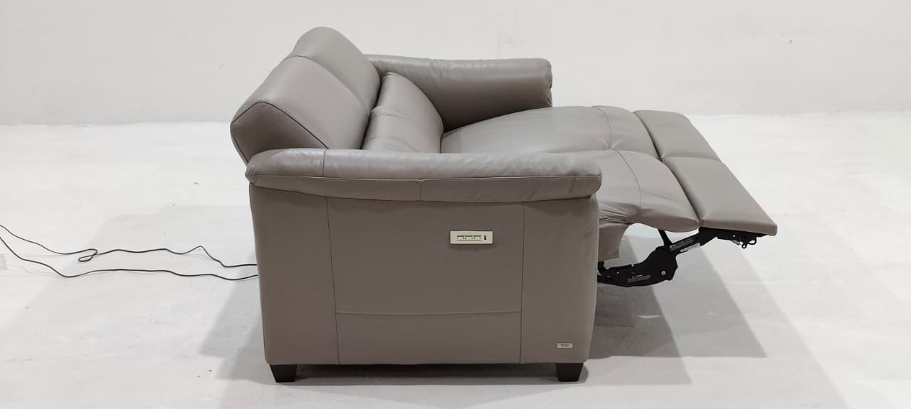 C068-N50+N52-A0BK(3) - 2 SEATER RECLINER(ELECTRIC) - BLR WH