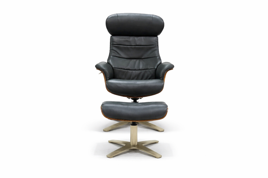A928(3) - CHAIR+OTTOMAN - BLR WH