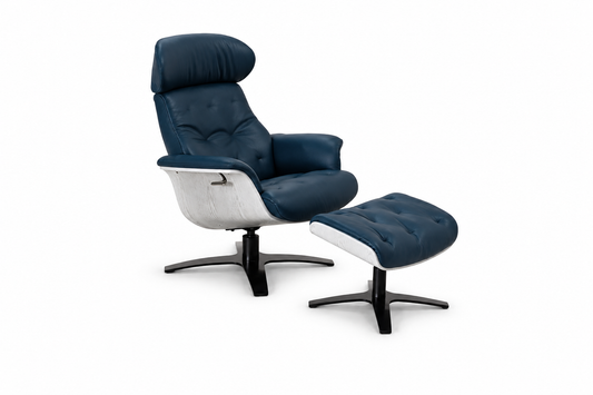 A938(8) - CHAIR+OTTOMAN - BLR WH
