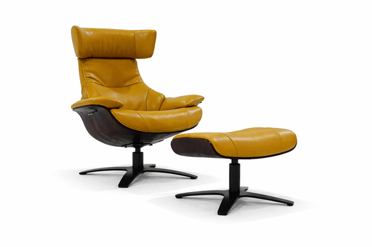 A985(7) - CHAIR+OTTOMAN - BLR WH