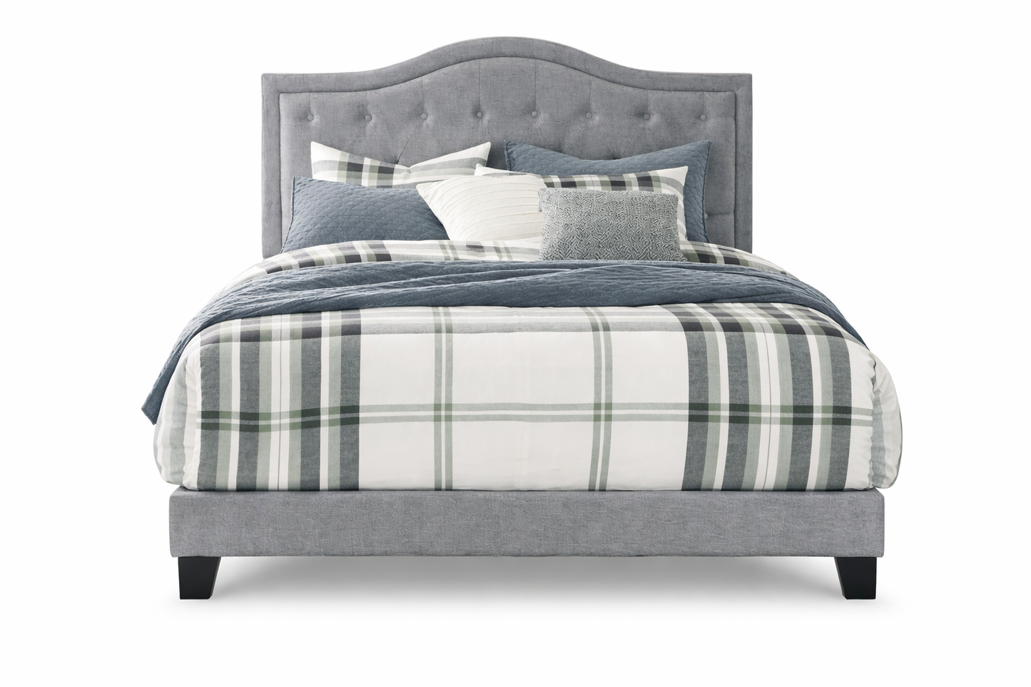 B090-382(2) - CAL KING BED - BLR WH
