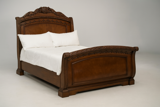 B553-74+75+77 - QUEEN SLEIGH BED - MDP