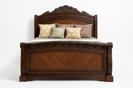 B553-74+75+77 - QUEEN SLEIGH BED - BWDA