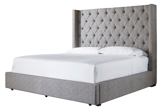 B603-76W1/78W1(2) - KING PANEL BED - BLR WH