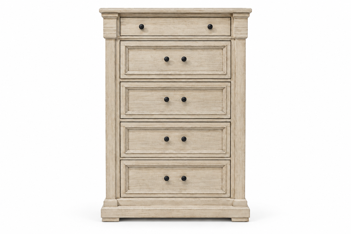 B647-46 - CHEST OF DRAWER - BLR WH