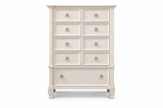 B672-46(7) - CHEST OF DRAWER - BLR WH