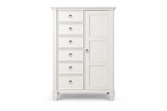 B672-48(6) - CHEST OF DRAWER - BLR WH