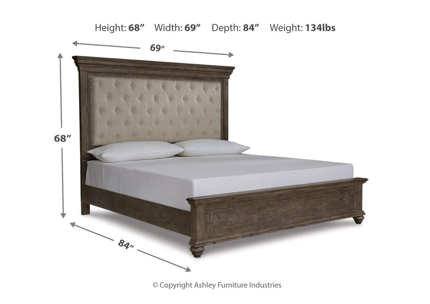 B776-54S/157/97W1 - QUEEN PANEL BED - BLR WH
