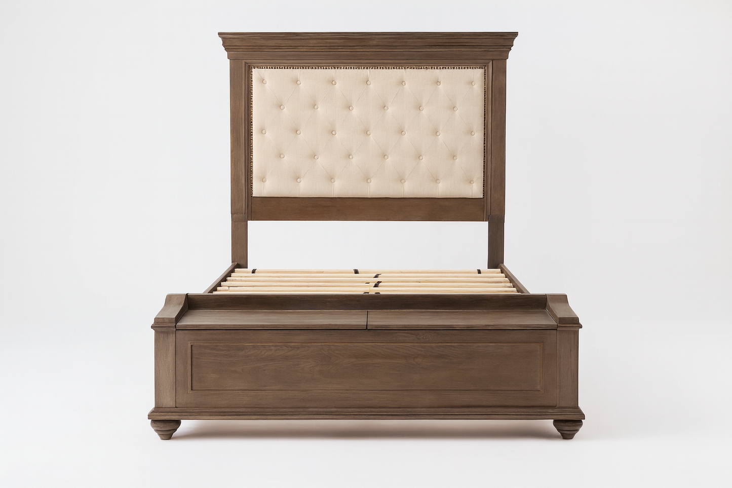 B776-54S+157+97W1 - QUEEN PANEL BED - BLR WH