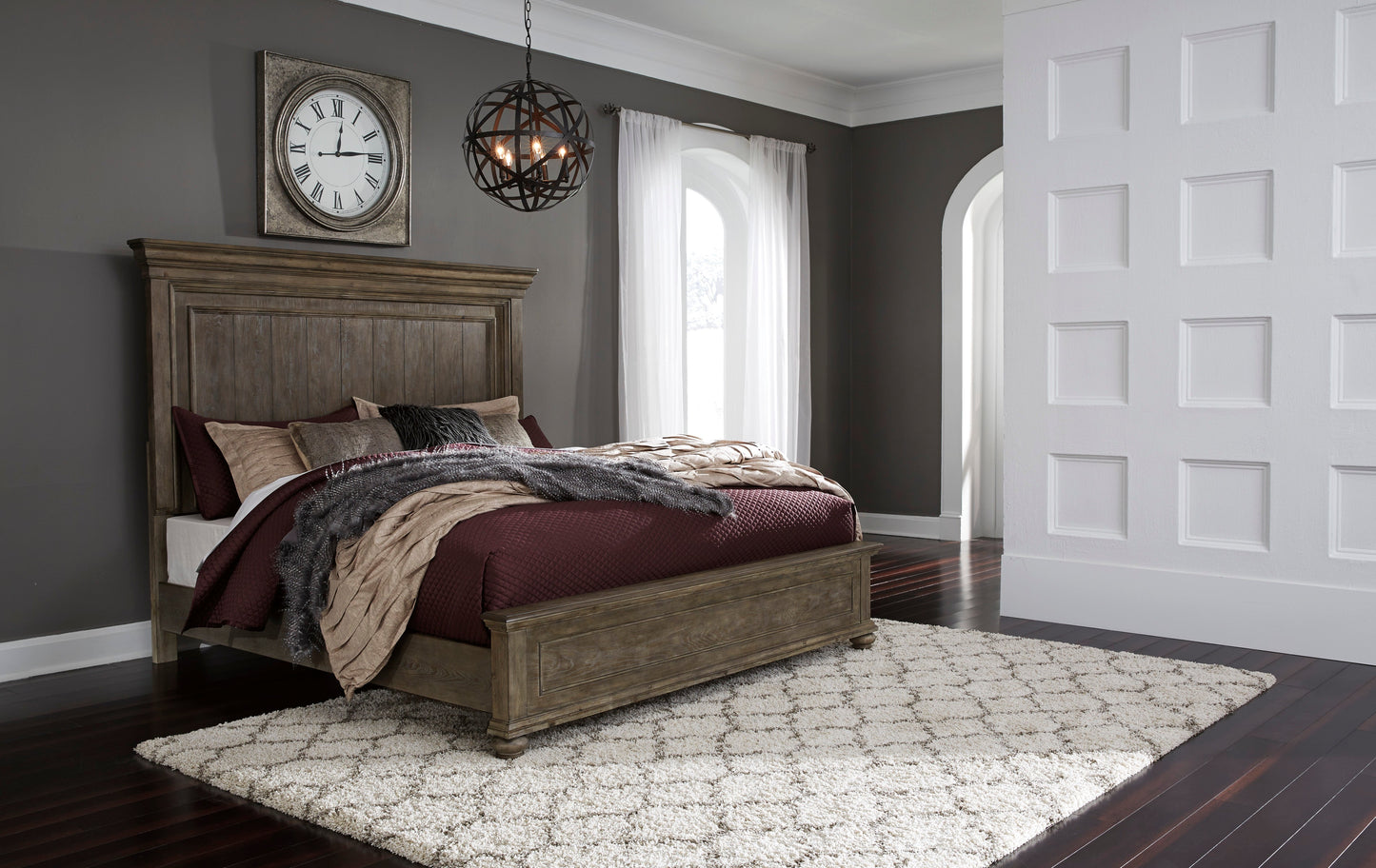 B776-54S/157/97W1 - QUEEN PANEL BED - BLR WH