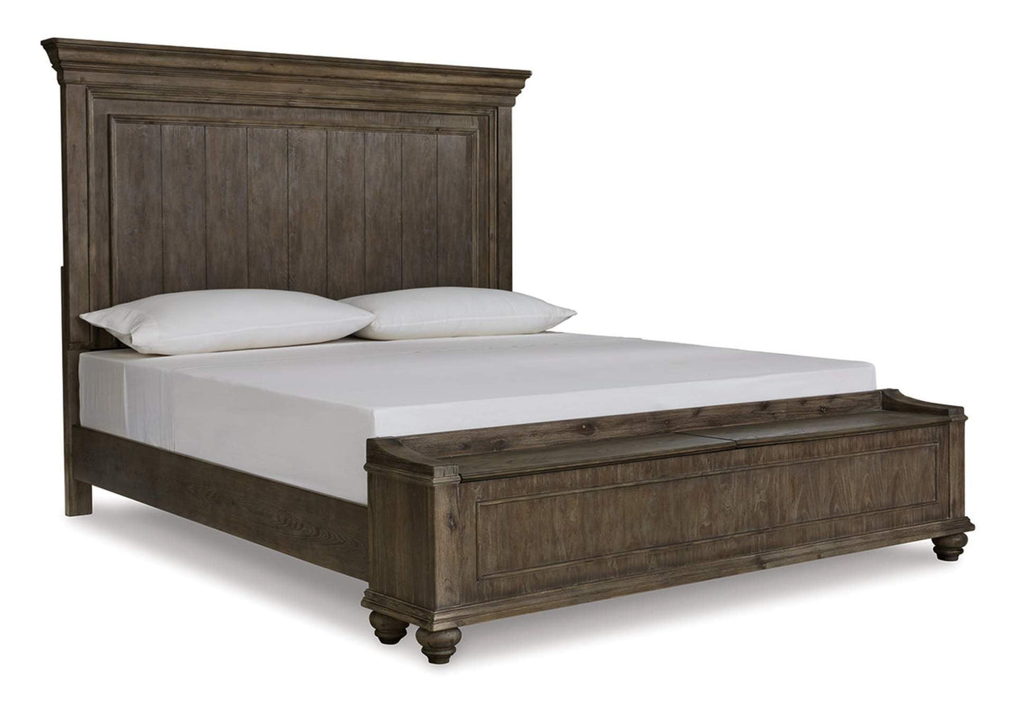 B776-56SW1/158W1/97W1(4) - KING PANEL BED - BLR WH