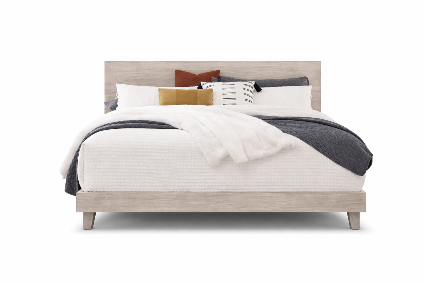 B872-56/58(4) - CAL KING BED - BLR WH