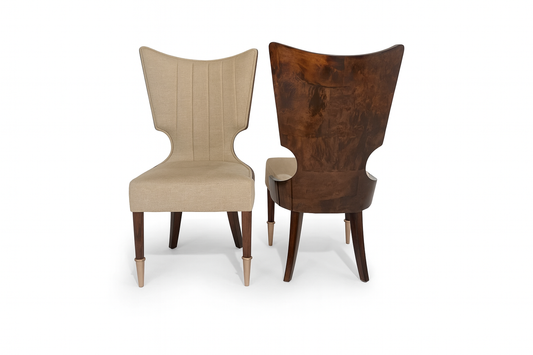 BURL(1) - DINING CHAIR - BLR WH