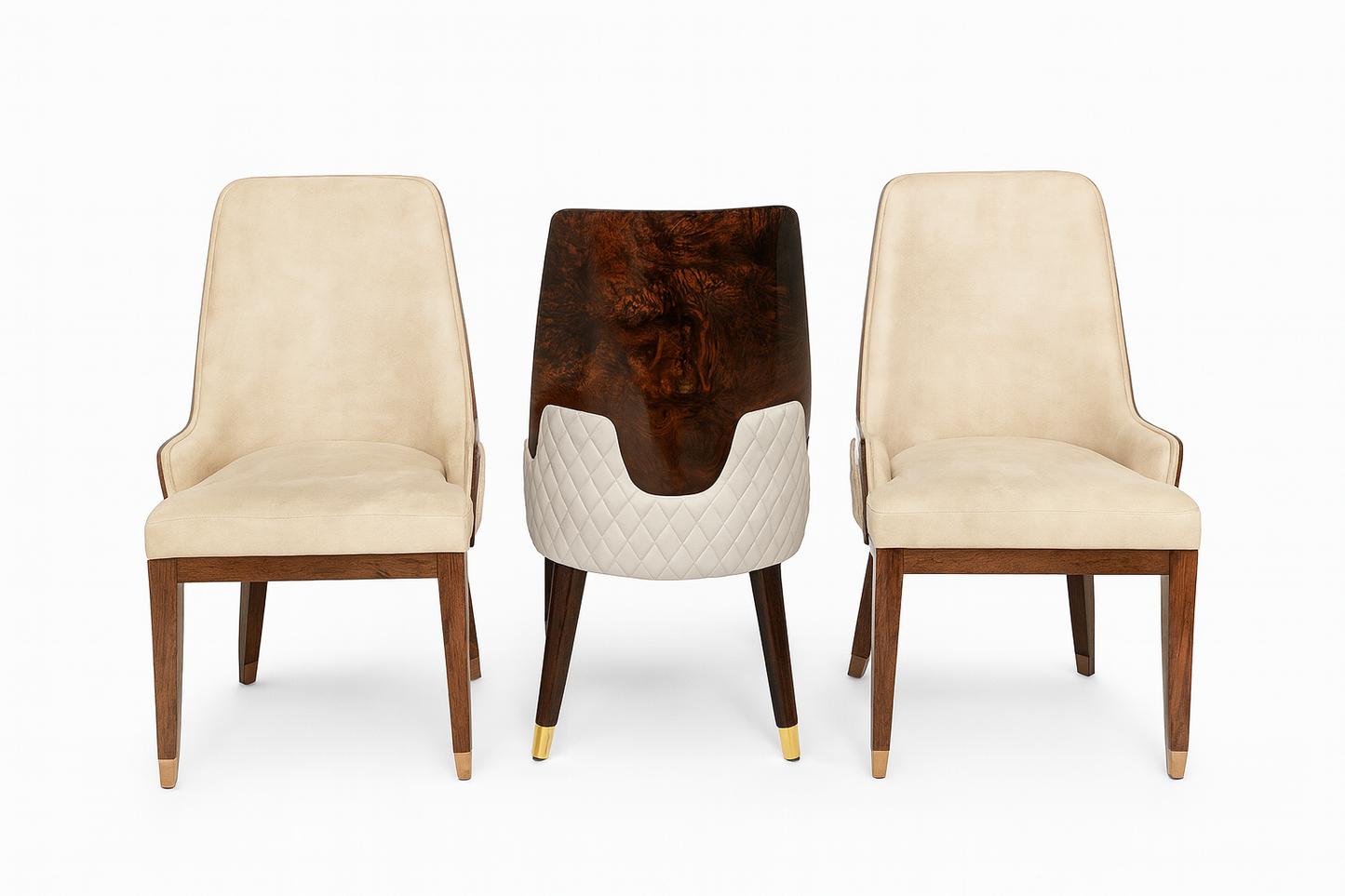 CAIRO(2) - DINING CHAIR - BLR WH
