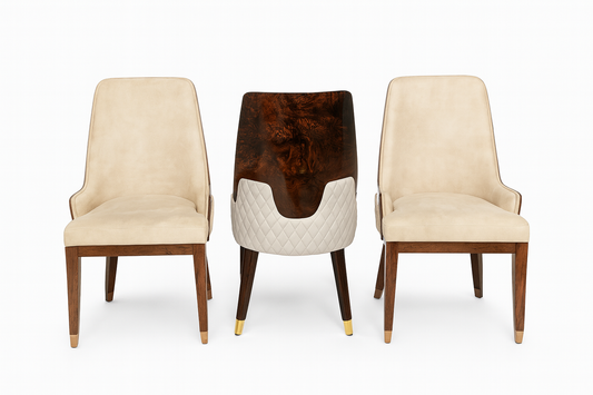 CAIRO(2) - DINING CHAIR - BLR WH