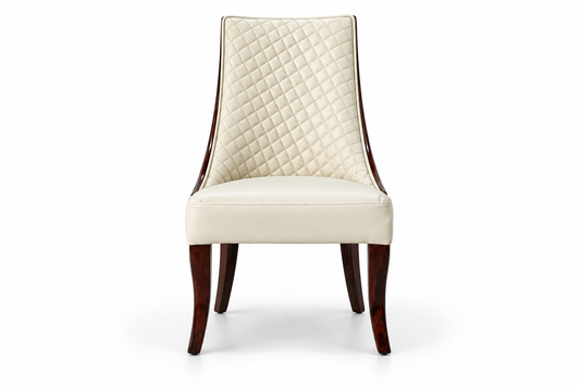 CRESCENT(6) - DINING CHAIR - BLR WH