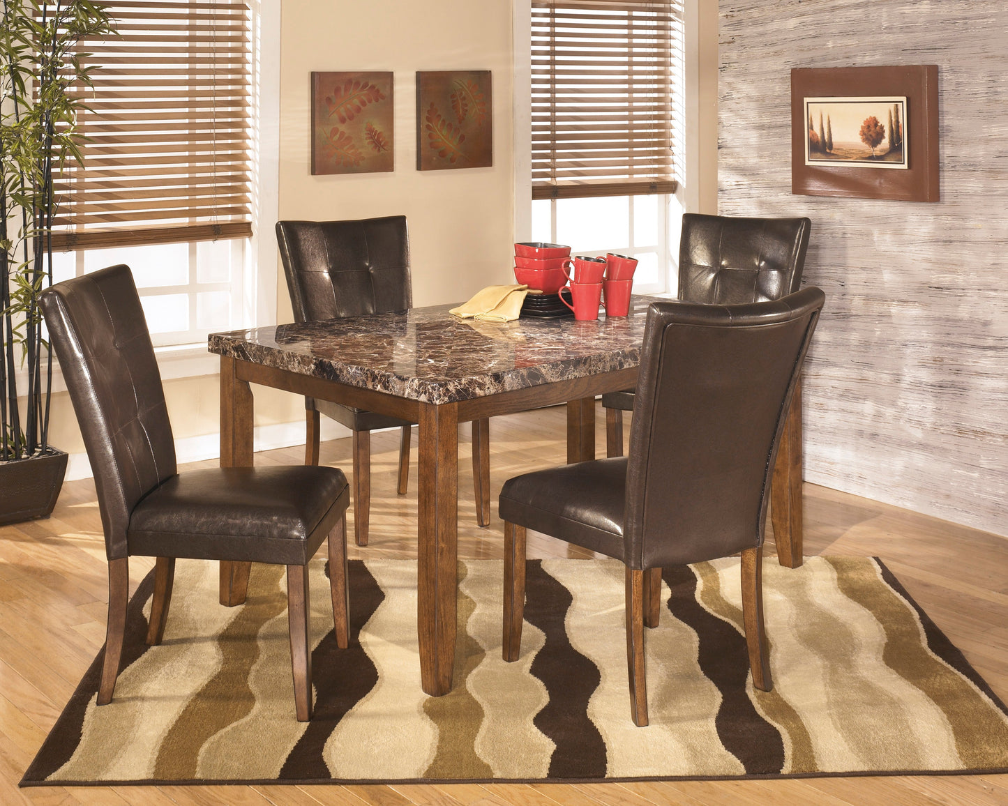 D328-25 - DINING TABLE - BLR WH