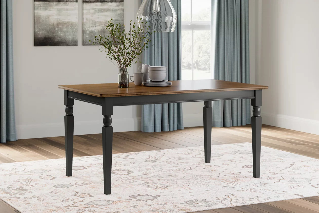 D580-25 - DINING TABLE - BLR WH