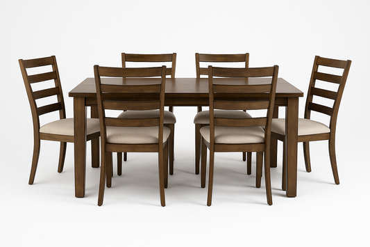 D719-25+01 - DINING SET - BLR WH