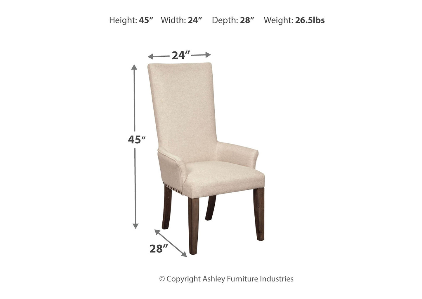 D746-02A(4) - DINING CHAIR - BLR WH