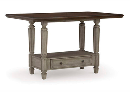 D751-13(2) - DINING COUNTER TABLE -BLR WH