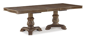 D803-55B/55T(2) - DINING TABLE - BLR WH