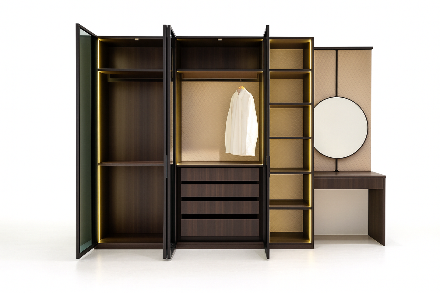 DAS-28 - WARDROBE+DRESSER MIRROR - HYD DASH(BESPOKE)