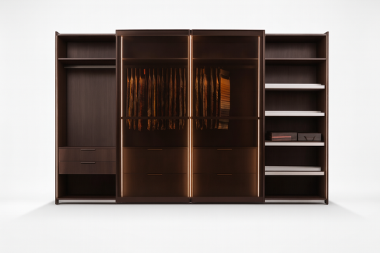 GLASS AND METAL - WARDROBE - IND DASH(BESPOKE)