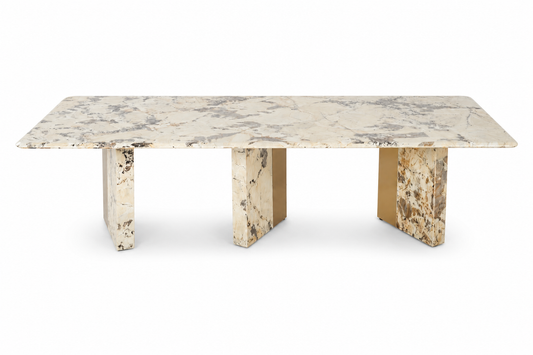 PDL-SS+PDL-3.0M(2) - DINING TABLE - BLR WH