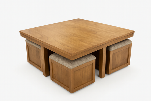 T738-20 - COFFEE TABLE+STOOLS - BTM