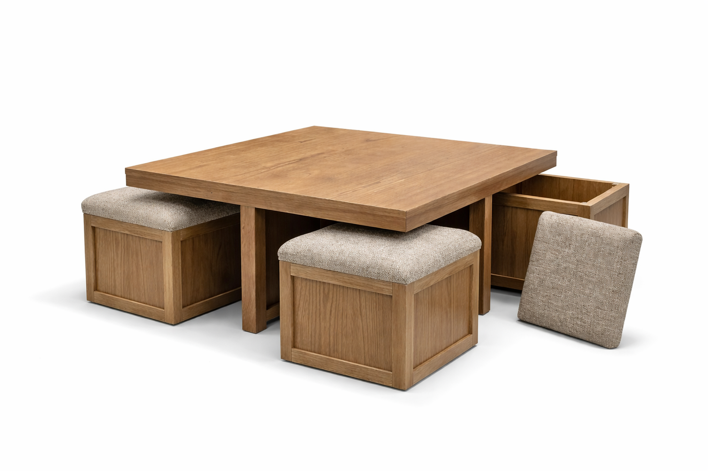 T738-20 - COFFEE TABLE+STOOLS - OUTLET