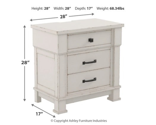 B642-93 - NIGHT STAND - BLR WH