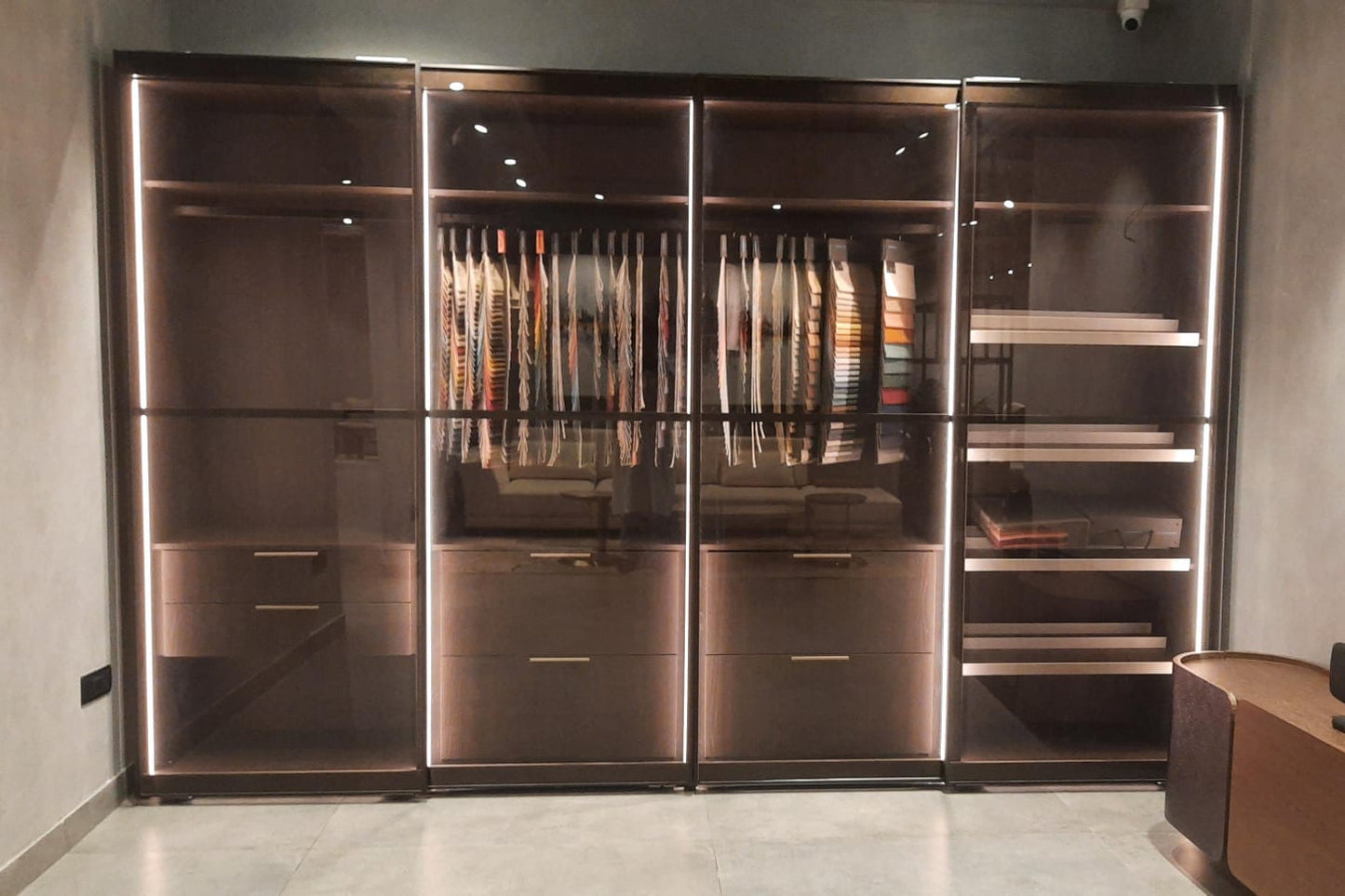 GLASS AND METAL - WARDROBE - IND DASH(BESPOKE)