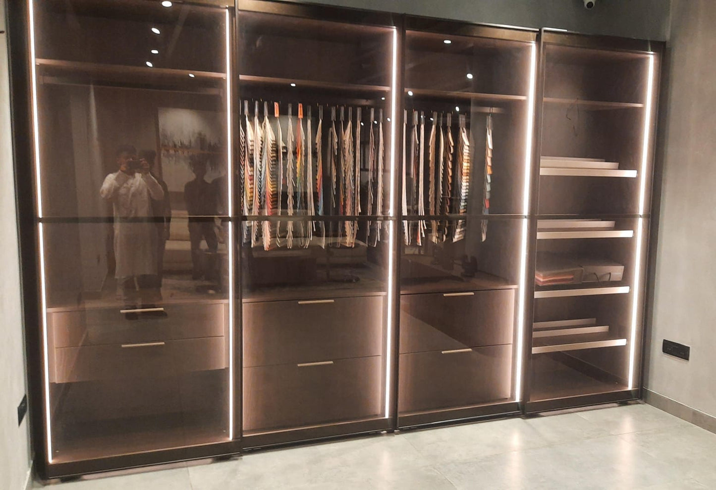 GLASS AND METAL - WARDROBE - IND DASH(BESPOKE)