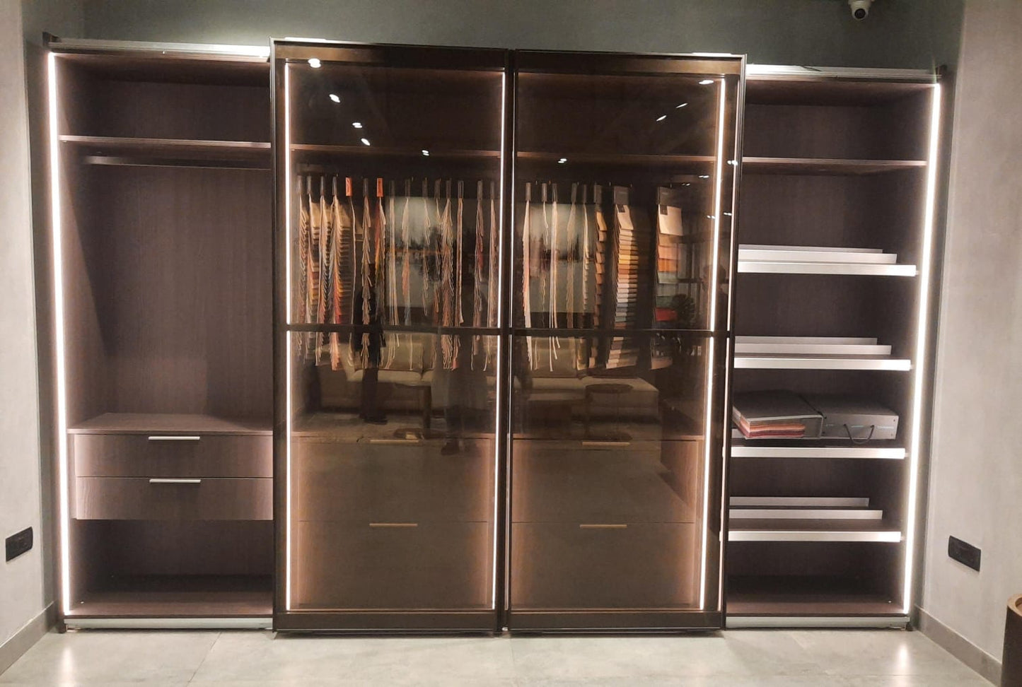 GLASS AND METAL - WARDROBE - IND DASH(BESPOKE)