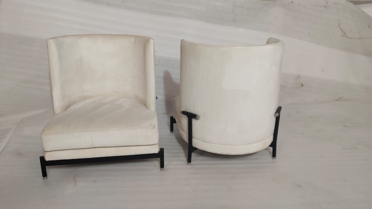 ACCENT CHAIR(2) - BLR WH