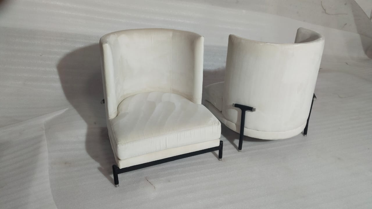 ACCENT CHAIR(2) - BLR WH