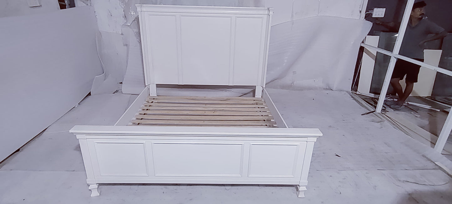B672-56+58+97W1 - CAL KING PANEL BED - BLR WH