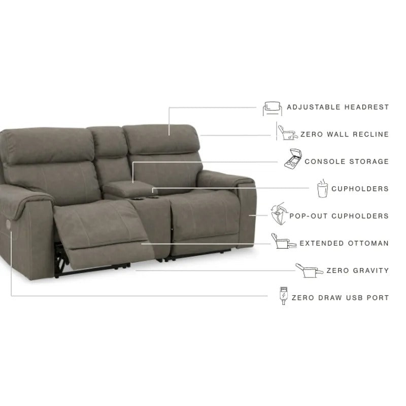 2350158/57/62 - 2 SEATER RECLINER(ELECTRIC) - BSK