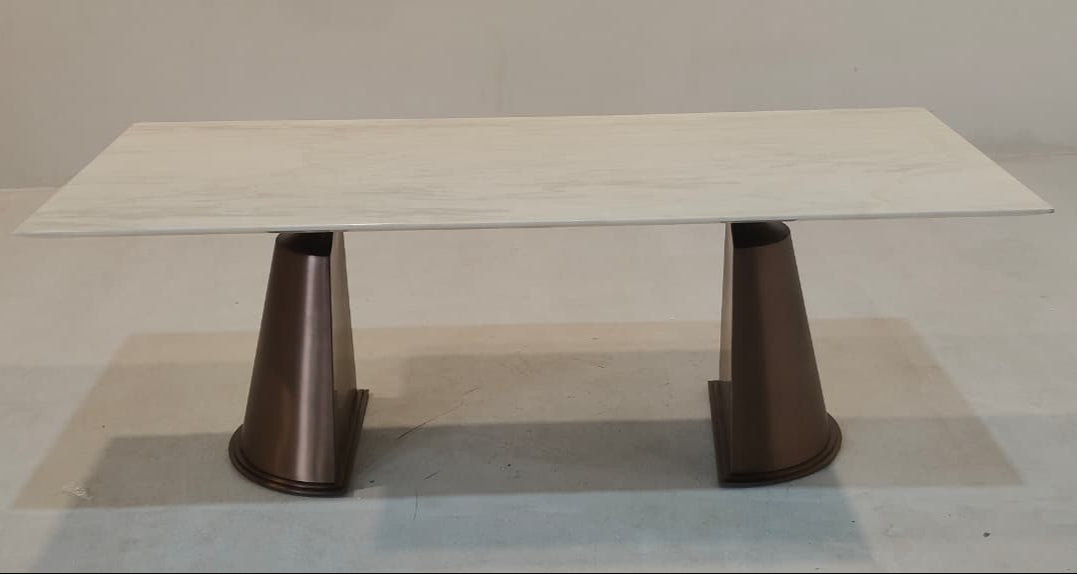 T407 - DINING TABLE - BLR WH
