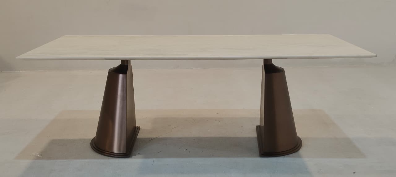T407 - DINING TABLE - BLR WH